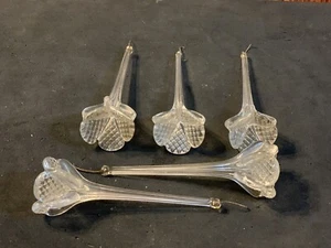 6 PEZZI VETRO, PENDENTE PER RICAMBIO LAMPADA, LAMPADARIO - Foto 1 di 6