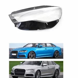 Left Front Headlight Cover Headlamp Lens Clear For Audi A6 C7 2016 2017 2018 - Picture 1 of 6