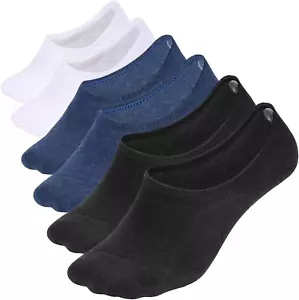 No Show Socks Men Invisible Low Cut Loafer Sneaker Socks Non-Slip - Picture 1 of 6
