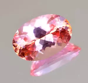 Impresionante piedra preciosa ovalada natural topacio imperial 14,60 quilates impecable con certificación AGL - Imagen 1 de 5