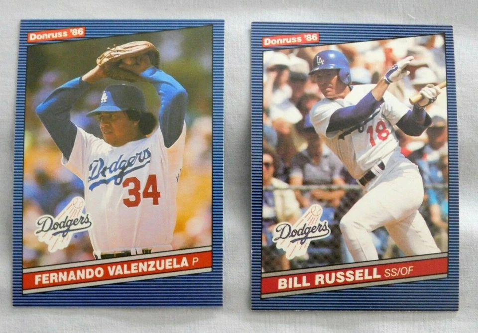 1986 Donruss Los Angeles Dodgers Baseball Card Pick one - Image 1 of 1