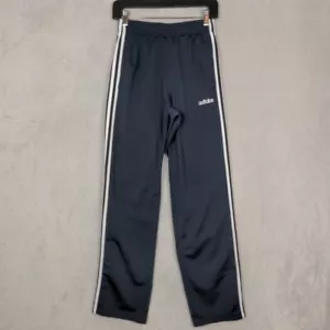 Adidas Herren Synthetik Hose Größe Small ~ blau Kordelzug Überziehtaschen Streifen - Bild 1 von 12