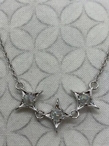 Kendra Scott Shay Triple Starburst Necklace Silver tone Starstruck - Picture 1 of 11