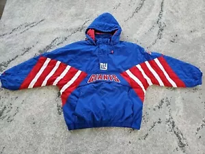 Vintage New York Giants 1/2 Zip Anorak Puffer Jacket Nostalgia Mitchell&Ness(R1) - Picture 1 of 15