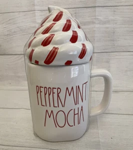 Nueva taza de café Rae Dunn NAVIDAD MENTA MOCHA con TOPPER barra de chocolate caliente - Imagen 1 de 2