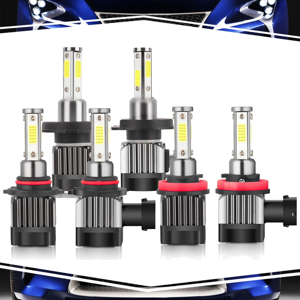 For Honda Ridgeline 09-14 9005+9003+H11 3 Pair Headlights Daytime Running Light — 第 1/4 张图片