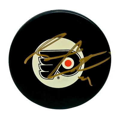 Sean Couturier Philadelphia Flyers Firmado NHL Autógrafo Disco Dorado Automático Foto 1 de 4