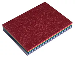 20 Pack Glitter Foam Sheets with Adhesive Backing, 9 x 12 Inch, Assorted 20 C... - Picture 1 of 6