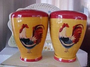 TUSCAN ROOSTER ~  SALT & PEPPER SET - Picture 1 of 3