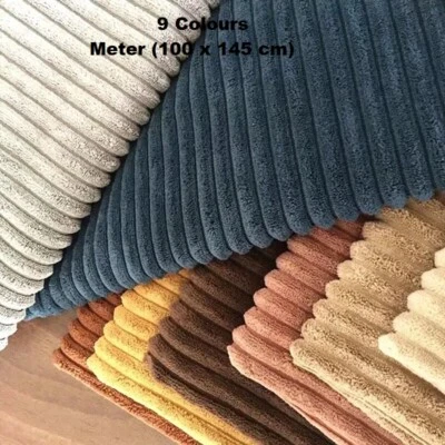 Jumbo Cord Corduroy Material Fabric Upholstery Striped for Sofas Cushions Chairs