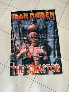 BANDIERA IRON MAIDEN The X Factor VINTAGE ANNI90 130X95 cm - Foto 1 di 2