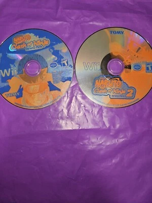 Naruto Nintendo Wii Game Lot Clash of Ninja Revolution 1 & 2 Disc Only Tested  - Image 1 of 4