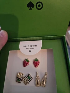 Kate Spade New York x Target Mixed Novelty Stud Earrings Set IN HAND - Picture 1 of 1