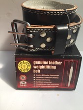 Golds Gym Padded Leather Weight Lifting Belt L/XL 34-43”