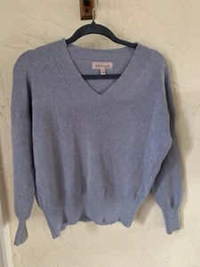 Philosophy Dolman Strickpullover Damen kleine Ärmel grau blau Oversized - Bild 1 von 11