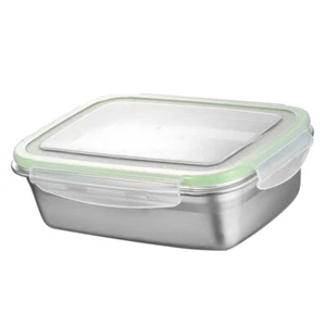 Stainless Steel Crisper Food Container with Lid Breadbox Airtight - Picture 1 of 12
