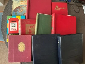 10 x Old Stamp Albums Unchecked Worldwide Collection Joblot + 1000’s Stamps - Picture 1 of 24