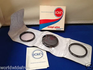 Juego de 3 filtros fotográficos Rolev Magi-Glas 49 mm tragaluz/polarizador/primer plano +2 - Imagen 1 de 2