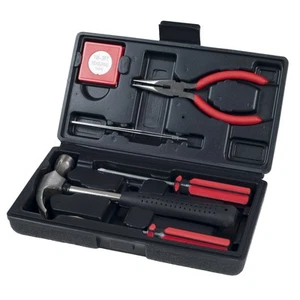 6Pc Tool Set with Hammer, Screwdriver Set, Pliers, Tweezers, and Tape Measure - Picture 1 of 4
