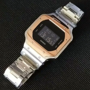 Reloj Casio G-Shock DW-5600BBN Metal Personalizado Plata Oro Rosa Usado - Imagen 1 de 7