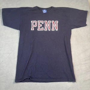 Vintage Champion Penn Hemd Herren Large Blau Made USA College Einzelnaht 90er - Bild 1 von 10
