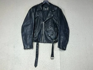 Vtg Terminator 2 Biker Jacket Heavy Full Zip Large Per Measurements See All Pic - Picture 1 of 24