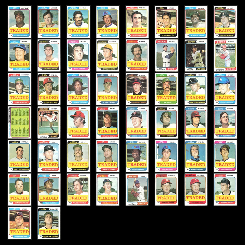1974 Topps Lot 50 Vintage Baseball Cards VG MLB Set Bulk Dealer Collection - Image 1 of 4
