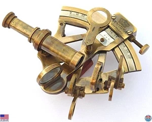 Antique Brass Nautical Sextant Maritime Astrolabe 7" Rustic Vintage Decor Gift - Picture 1 of 4