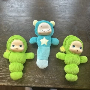 LOT Of 3 LULLABY GLOWORM Glow Worm Plush Singing & Light Up Toy Playskool Hasbro - Picture 1 of 10