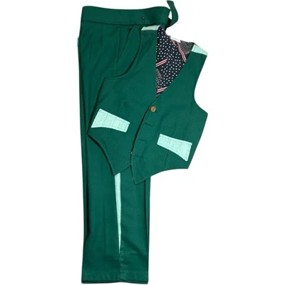 复古 70/80 年代绿色 2 件套男式西装定制复古圣帕特里克如此酷 — 第 1/4 张图片
