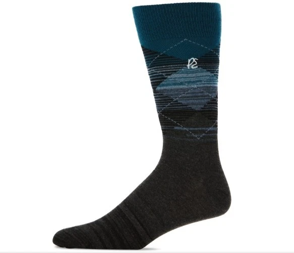 Calcetines de vestir Perry Ellis Portfolio para hombre ombre a rayas argyle precio de venta sugerido por el fabricante $10 Foto 1 de 1