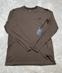 RVCA Sport Vent Performance LS T-Shirt - Brown - Sz M - Picture 1 of 5