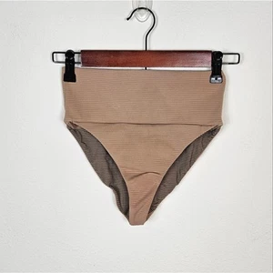 Acacia Swimwear Echo Bottom In Tan Size S Ribbed - Picture 1 of 6