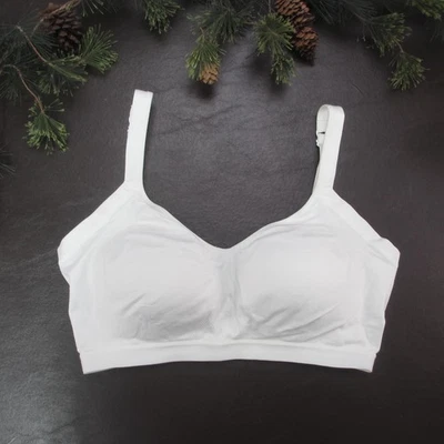 Sujetador Warners para mujer grande blanco inalámbrico sin costuras cobertura completa correas ajustables Foto 1 de 4
