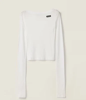  Top de jersey acanalado Miu Miu blanco talla m Foto 1 de 4