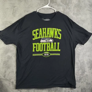Seattle Seahawks Men's T-Shirt 2XL BLACK NFL Team Apparel - Picture 1 of 6
