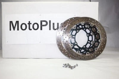 Yamaha R6 YZFR6 2008-2016 OEM rotores de freno delanteros discos de freno con pernos rectos Foto 1 de 4