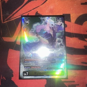 Digimon BT22 Cyber Eden BT22-042 Nyabootmon Super Rare Card Alternate Art - Picture 1 of 3