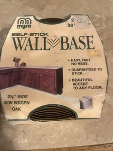 Myro Self Stick Wall Base 2 3/8" x 20' Oak 31W WDGRN OAK - Picture 1 of 4