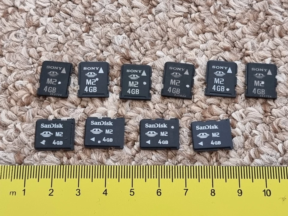 JOB LOT 10 x 4GB MEMORY STICK MICRO M2 MEMORY CARD Sony Sandisk MS PSP Go Mobile - Image 1 of 1