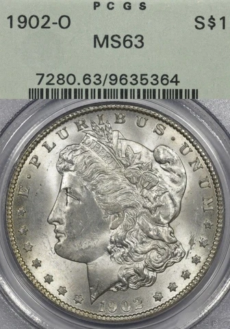 1902-O $1 PCGS MS63 OGH Morgan Silver Dollar Cover