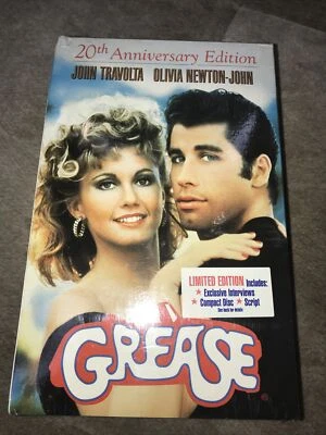 NEW SEALED 20TH ANNIVERSARY LIMITED EDITION GREASE VHS TAPE, CD, & SCRIPT! ! ! - Image 1 of 4