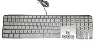 Apple A1243 Wired Slim Aluminum Keyboard w/ USB Ports For iMac EUC - Picture 1 of 5