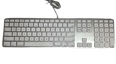 Apple A1243 Wired Slim Aluminum Keyboard w/ USB Ports For iMac EUC - Image 1 of 4