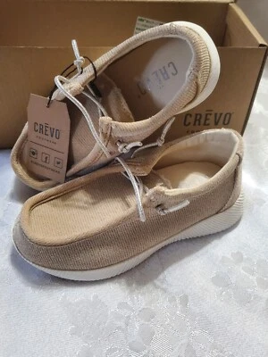 NWT Crevo Infant Toddler Girl Boat Shoes Slip On Beige Shimmer Size 10 Med. Box - Image 1 of 4