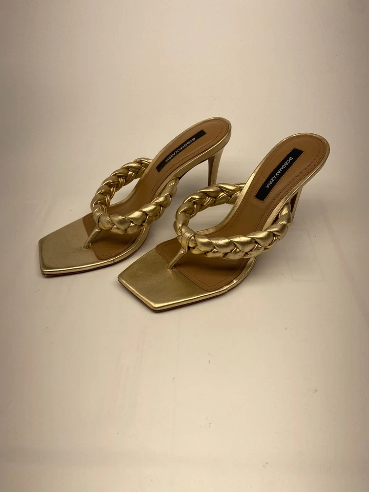 Sandalias de tacón trenzado BCBGMAXAZRIA para mujer Bella punta cuadrada talla 8 Foto 1 de 4