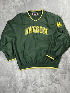 OREGON DUCKS Coliseo Pullover Cortavientos XL Chaqueta Verde Cosida - Imagen 1 de 10