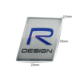 For VOLVO Silver Blue R Design Rear Boot Emblem Sticker Flag Logo Badge S40 S70 - Bild 1 von 4