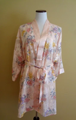 De Colección Morgan Taylor Rosa Pastel Floral Transparente PJ 2 piezas Conjunto Bata Talla SP Camisón Talla M Foto 1 de 4