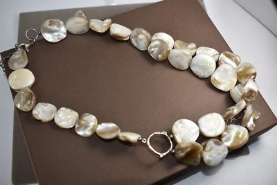 Collar Silpada N1825 Madreperla Iridiscente Plata de Ley Círculo  Foto 1 de 4